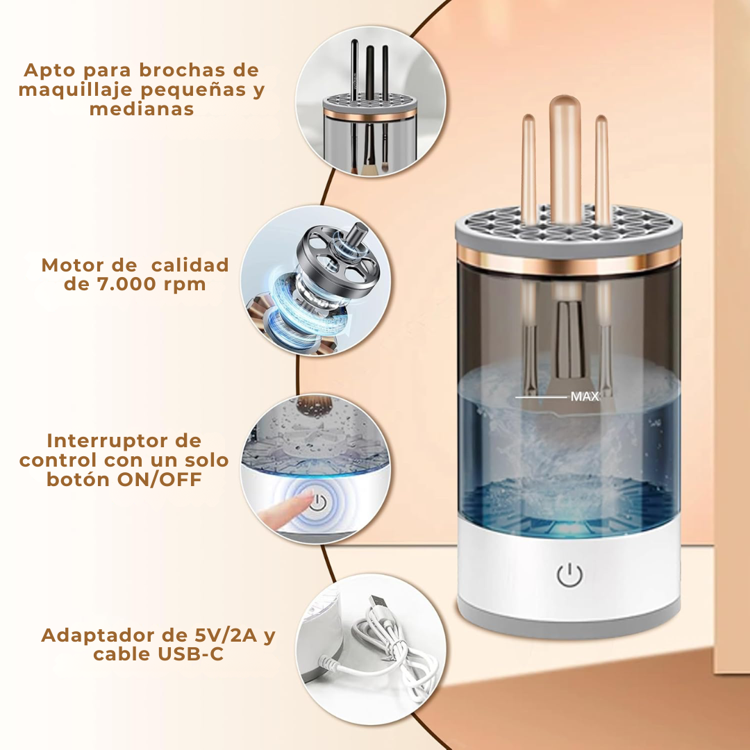 Máquina Limpiadora de Brochas de Maquillaje
