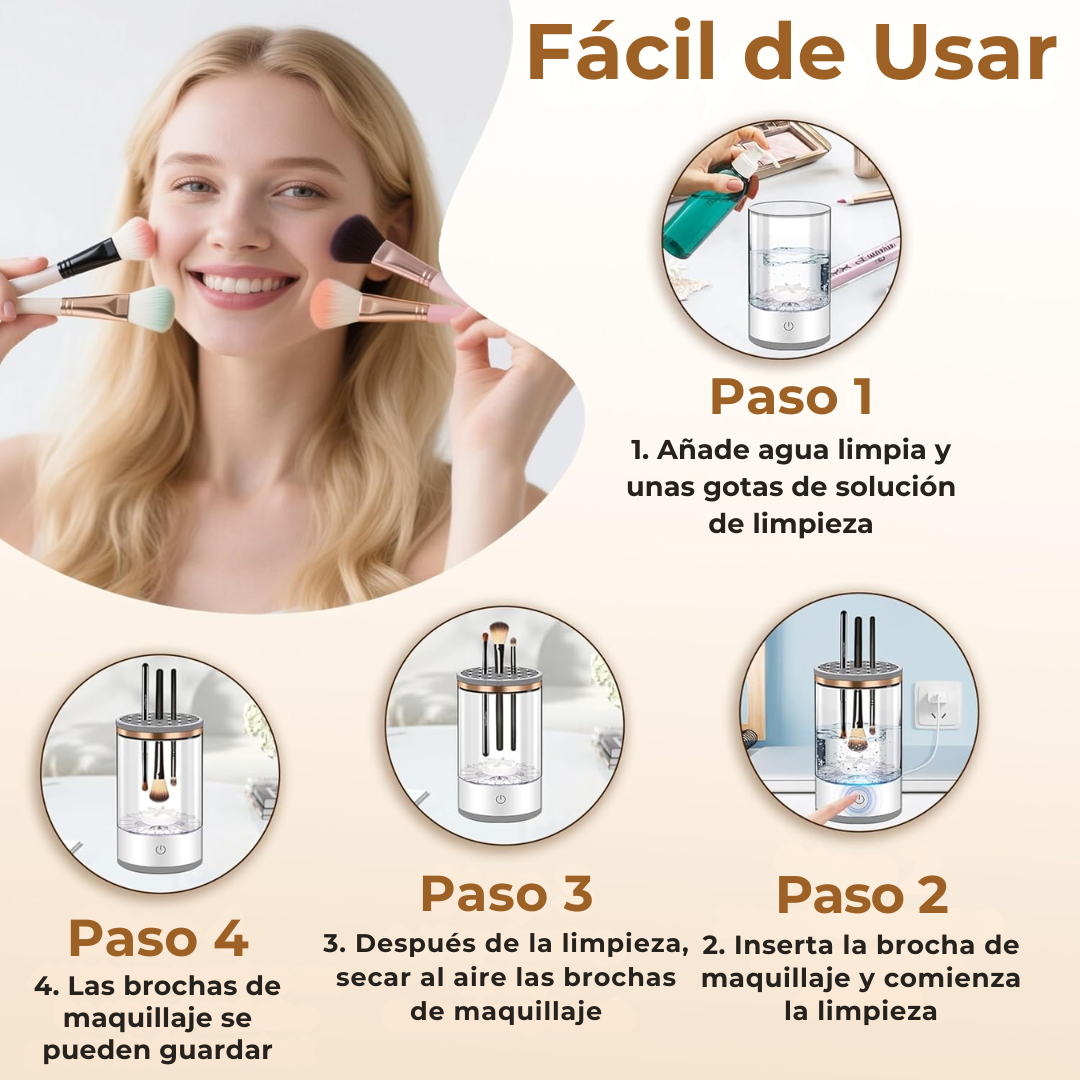 Máquina Limpiadora de Brochas de Maquillaje
