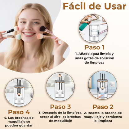 Máquina Limpiadora de Brochas de Maquillaje