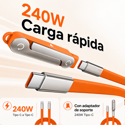 Cable De Carga Rápida Con Base Integrada